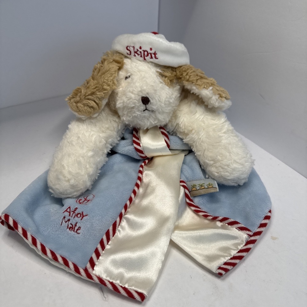 Bunnies By The‎ Bay Skipit Ahoy Mate Puppy Dog Baby Lovey Blue Security Blanket